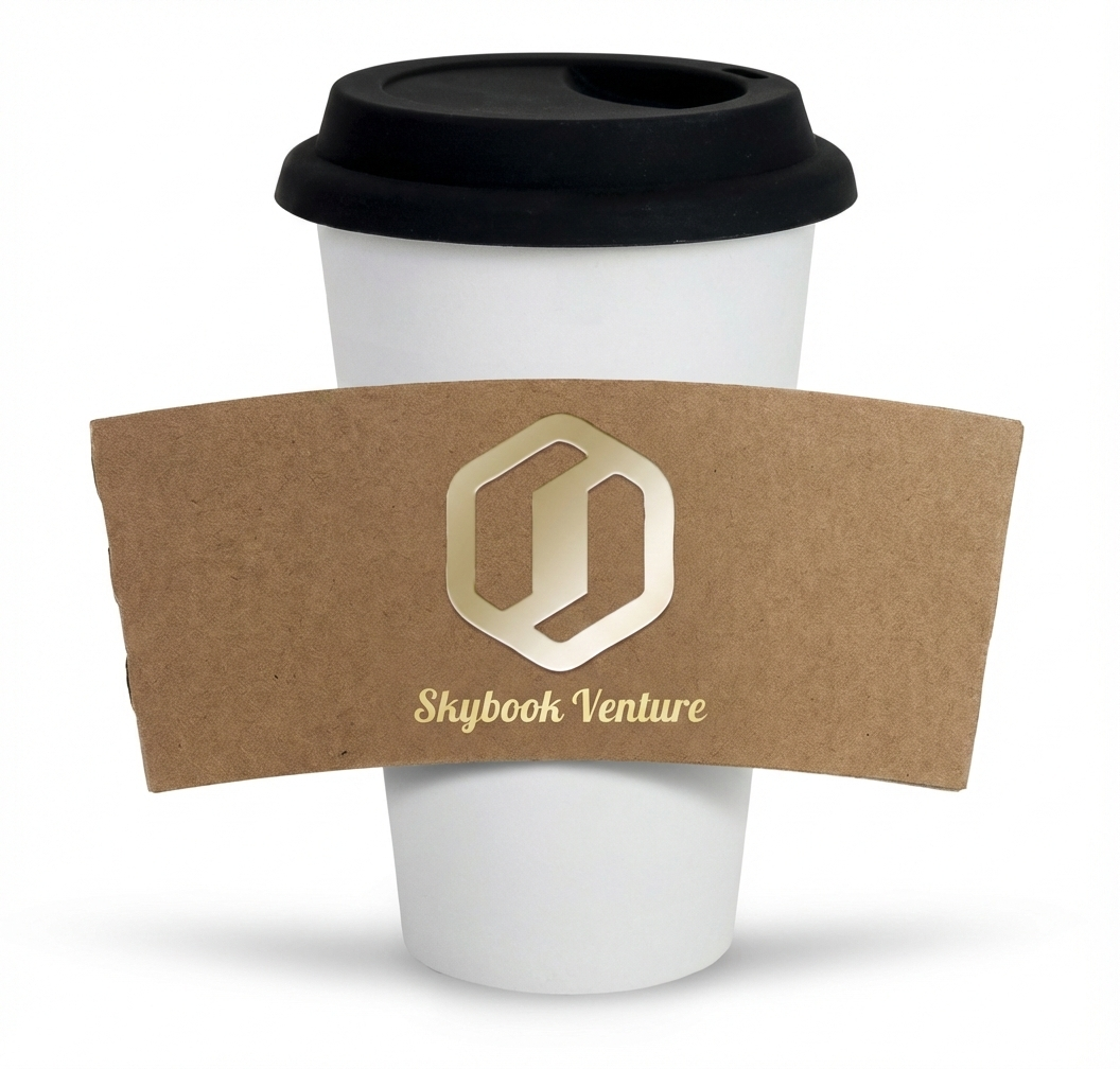 Skybook Venture branded cup sleeve